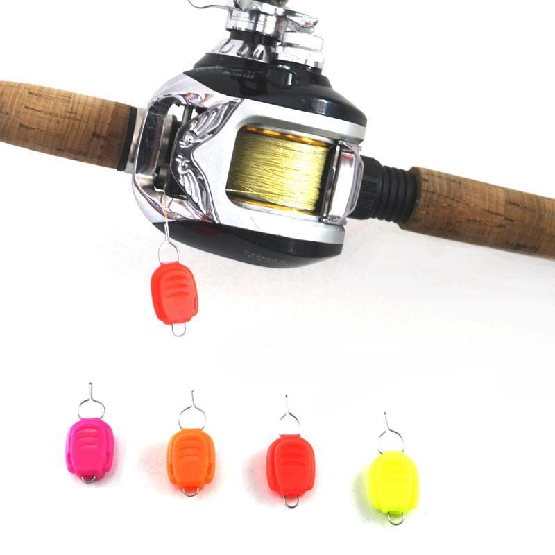 Multiple Color Plastic Fishing Baitcast Reel Line Clip Stopper Needle Holder-Line Stoppers-Bargain Bait Box-Orange Color-Bargain Bait Box