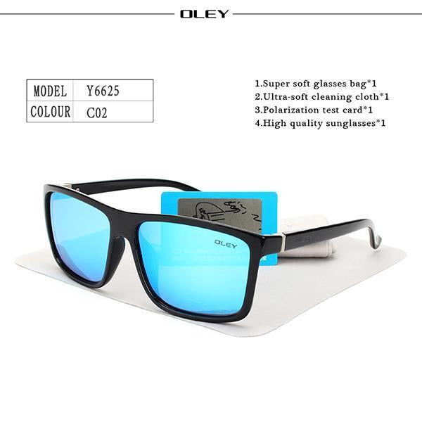Oley Hd Polarized Men Sunglasses Retro Square Sun Glasses Unisex Driving Goggles-Polarized Sunglasses-Bargain Bait Box-Y6625 C2-Bargain Bait Box