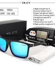 Oley Hd Polarized Men Sunglasses Retro Square Sun Glasses Unisex Driving Goggles-Polarized Sunglasses-Bargain Bait Box-Y6625 C2 BOX-Bargain Bait Box