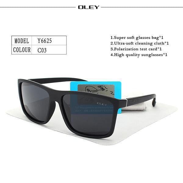 Oley Hd Polarized Men Sunglasses Retro Square Sun Glasses Unisex Driving Goggles-Polarized Sunglasses-Bargain Bait Box-Y6625 C3-Bargain Bait Box