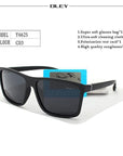 Oley Hd Polarized Men Sunglasses Retro Square Sun Glasses Unisex Driving Goggles-Polarized Sunglasses-Bargain Bait Box-Y6625 C3-Bargain Bait Box