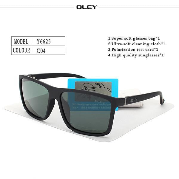 Oley Hd Polarized Men Sunglasses Retro Square Sun Glasses Unisex Driving Goggles-Polarized Sunglasses-Bargain Bait Box-Y6625 C4-Bargain Bait Box