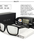 Oley Hd Polarized Men Sunglasses Retro Square Sun Glasses Unisex Driving Goggles-Polarized Sunglasses-Bargain Bait Box-Y6625 C5 BOX-Bargain Bait Box