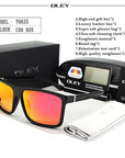 Oley Hd Polarized Men Sunglasses Retro Square Sun Glasses Unisex Driving Goggles-Polarized Sunglasses-Bargain Bait Box-Y6625 C6 BOX-Bargain Bait Box