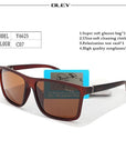 Oley Hd Polarized Men Sunglasses Retro Square Sun Glasses Unisex Driving Goggles-Polarized Sunglasses-Bargain Bait Box-Y6625 C7-Bargain Bait Box