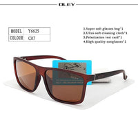 Oley Hd Polarized Men Sunglasses Retro Square Sun Glasses Unisex Driving Goggles-Polarized Sunglasses-Bargain Bait Box-Y6625 C7-Bargain Bait Box