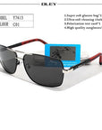 Oley Polarized Sunglasses Men Eyes Protect Sun Glasses With Unisex Driving-Polarized Sunglasses-Bargain Bait Box-Y7613 C1-Bargain Bait Box