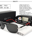 Oley Polarized Sunglasses Men Eyes Protect Sun Glasses With Unisex Driving-Polarized Sunglasses-Bargain Bait Box-Y7613 C1 BOX-Bargain Bait Box