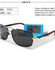 Oley Polarized Sunglasses Men Eyes Protect Sun Glasses With Unisex Driving-Polarized Sunglasses-Bargain Bait Box-Y7613 C2-Bargain Bait Box