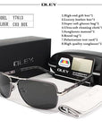 Oley Polarized Sunglasses Men Eyes Protect Sun Glasses With Unisex Driving-Polarized Sunglasses-Bargain Bait Box-Y7613 C3 BOX-Bargain Bait Box