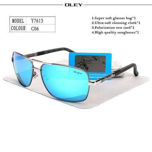 Oley Polarized Sunglasses Men Eyes Protect Sun Glasses With Unisex Driving-Polarized Sunglasses-Bargain Bait Box-Y7613 C6-Bargain Bait Box