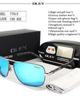 Oley Polarized Sunglasses Men Eyes Protect Sun Glasses With Unisex Driving-Polarized Sunglasses-Bargain Bait Box-Y7613 C6 BOX-Bargain Bait Box