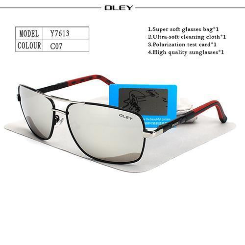 Oley Polarized Sunglasses Men Eyes Protect Sun Glasses With Unisex Driving-Polarized Sunglasses-Bargain Bait Box-Y7613 C7-Bargain Bait Box