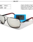 Oley Polarized Sunglasses Men Eyes Protect Sun Glasses With Unisex Driving-Polarized Sunglasses-Bargain Bait Box-Y7613 C7-Bargain Bait Box