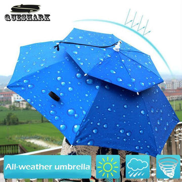 Outdoor Large Double Layer Fishing Umbrella Hat Cycling Hiking Camping Beach-Sportworld Store-as picture showed-Bargain Bait Box