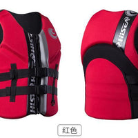 Pfd Hisea Neoprene T S Thick Water Surfing Snorkeling Fishing Racing Portable-Life Jackets-Bargain Bait Box-Red-L-Bargain Bait Box