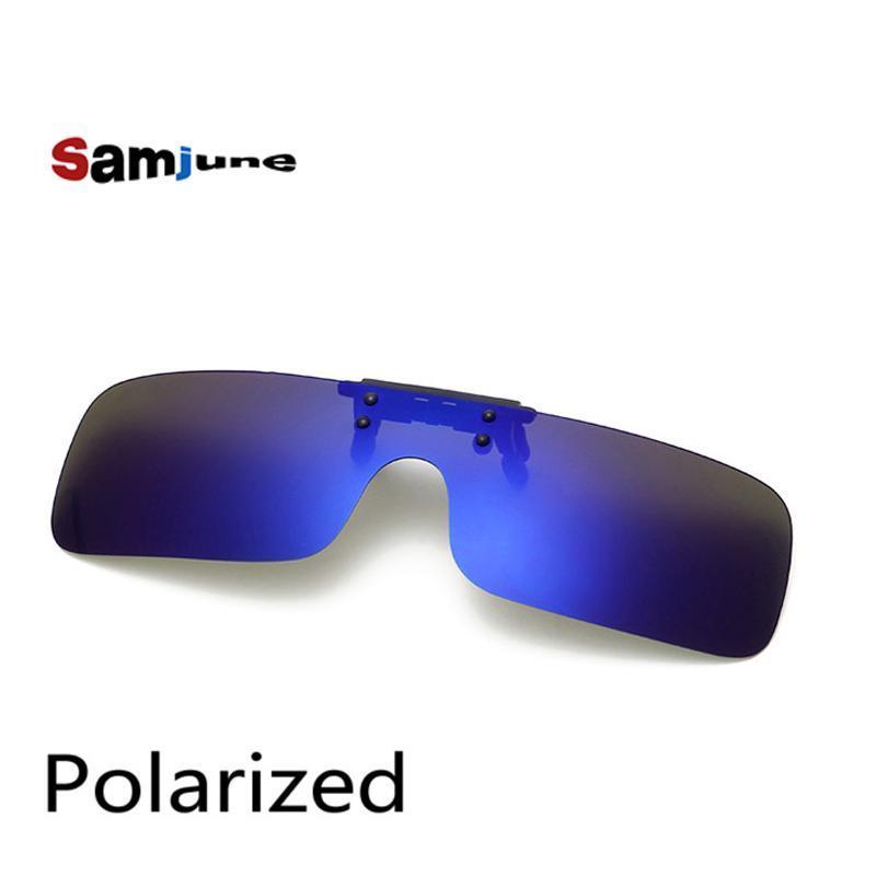 Polarized Clip On Sunglasses Clip On Glasses Square Polaroid Lens Men Women-Polarized Sunglasses-Bargain Bait Box-C1-Bargain Bait Box