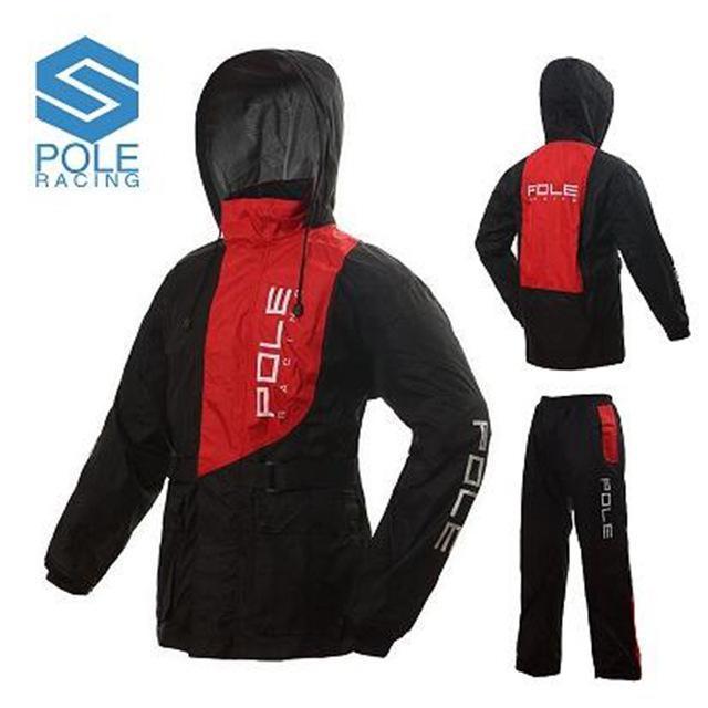 Pole Rain Coat Sports Jacket Motorbike Raincoat Suit Motocross Impermeable-Rain Coats-PRO-BIKER-801red-M-Bargain Bait Box