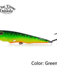 Popper The Time Topwater Poppers Pencil For Surface Fishing Lures For Bass-Top Water Baits-Bargain Bait Box-Color G-Bargain Bait Box