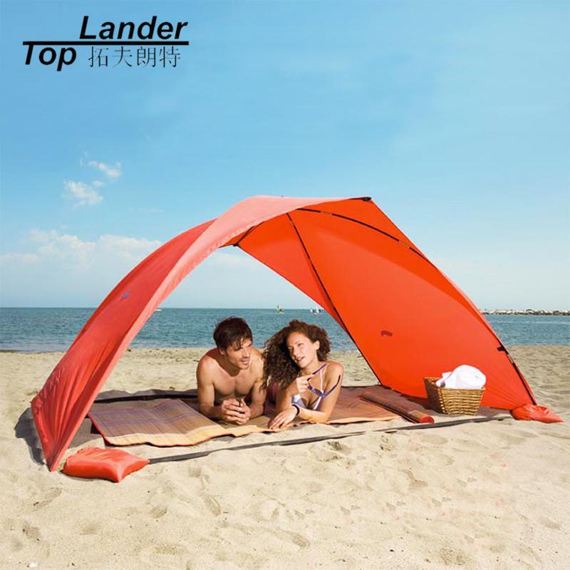 Portable Beach Tent Sun Shade Canopy Fishing Shelter Tents Awning Sunshade-Sunshades &amp; Tents-Bargain Bait Box-Red with Coating-China-Bargain Bait Box