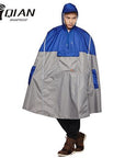 Qian Rainproof Impermeable Able Rain Poncho Backpack Reflective Tape Design-Ponchos-Bargain Bait Box-Blue-One Size-Bargain Bait Box