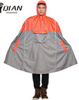 Qian Rainproof Impermeable Able Rain Poncho Backpack Reflective Tape Design-Ponchos-Bargain Bait Box-Orange-One Size-Bargain Bait Box