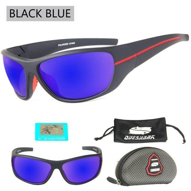 Queshark Men Polarized Fishing Sunglasses Black Uv Protection Camping Hiking-Rongtinasports Store-as picture showed2-Bargain Bait Box