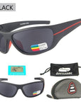 Queshark Men Polarized Fishing Sunglasses Black Uv Protection Camping Hiking-Rongtinasports Store-as picture showed3-Bargain Bait Box