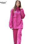 Rainfreem Impermeable Raincoat Women/Men Hood Rain Poncho Waterproof Rain Jacket-Rain Suits-Bargain Bait Box-Hood Rose Red-S-Bargain Bait Box