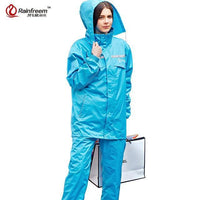 Rainfreem Impermeable Raincoat Women/Men Hood Rain Poncho Waterproof Rain Jacket-Rain Suits-Bargain Bait Box-Sky Blue-S-Bargain Bait Box
