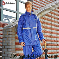 Rainfreem Raincoat Suit Impermeable Women/Men Hooded Motorcycle Poncho-Rain Suits-Bargain Bait Box-Red 399-S-Bargain Bait Box