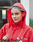 Rainfreem Raincoat Suit Impermeable Women/Men Hooded Motorcycle Poncho-Rain Suits-Bargain Bait Box-Red 599-S-Bargain Bait Box