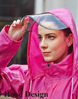 Rainfreem Raincoat Suit Impermeable Women/Men Hooded Motorcycle Poncho-Rain Suits-Bargain Bait Box-Rose Red 599-S-Bargain Bait Box