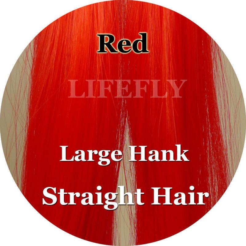 Red Color, Large Hank Of Straight Syn. Hair, Fish Fibre, Fly Tying, Jig, Lure-Fly Tying Materials-Bargain Bait Box-Bargain Bait Box