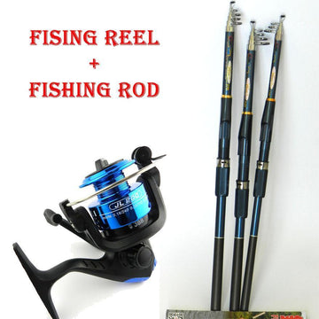 Reels Spinning Reel Fish Rods Fishing Rod And Reel Carbon Frp Rod Ocean Rock-Telescoping Fishing Rods-Bargain Bait Box-2.1 m-Bargain Bait Box