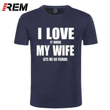 Rem Clothes Casual I Love My Wife Fishinger Cotton Funny T Shirt For Men Short-Shirts-Bargain Bait Box-2-XS-Bargain Bait Box