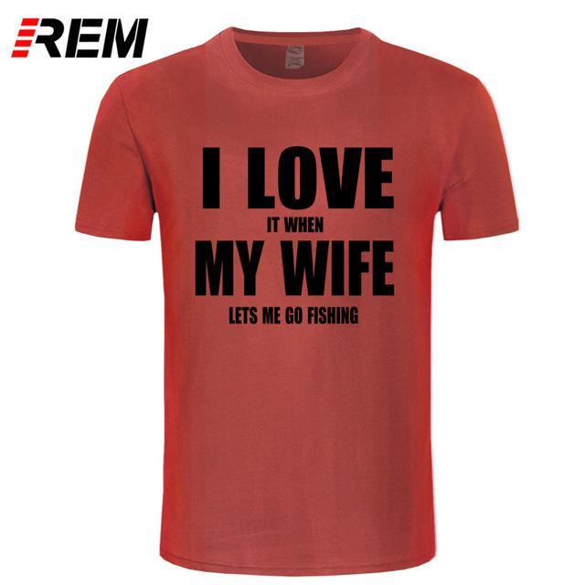 Rem Clothes Casual I Love My Wife Fishinger Cotton Funny T Shirt For Men Short-Shirts-Bargain Bait Box-5-XS-Bargain Bait Box
