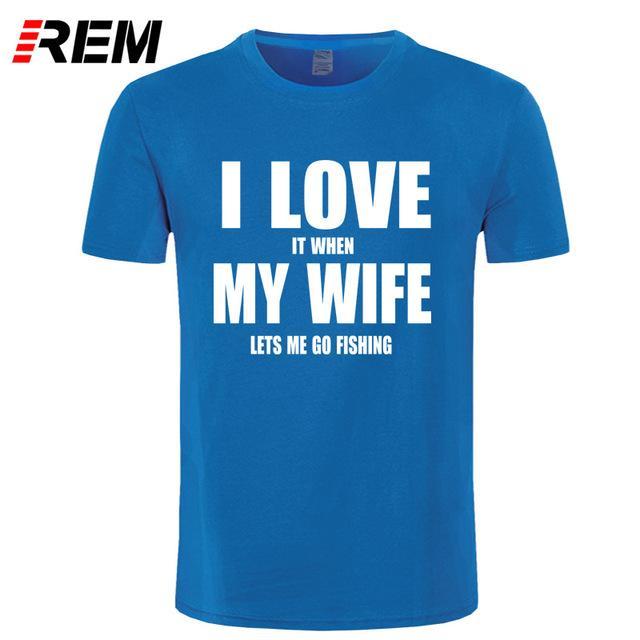 Rem Clothes Casual I Love My Wife Fishinger Cotton Funny T Shirt For Men Short-Shirts-Bargain Bait Box-8-XS-Bargain Bait Box