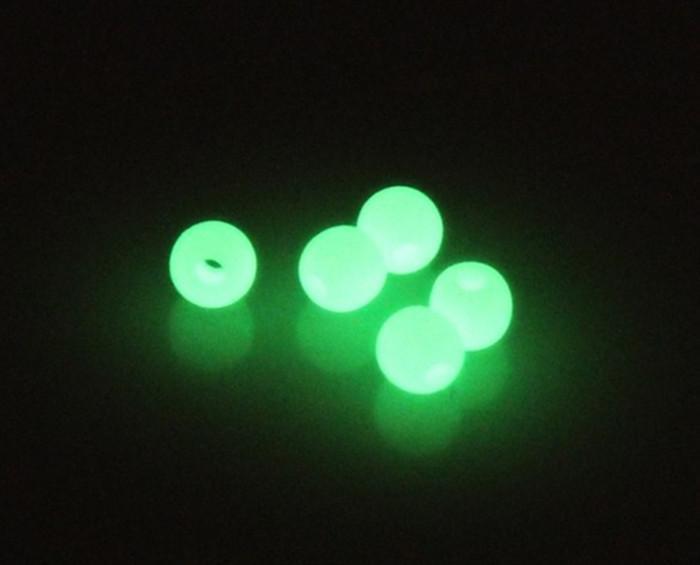 Rompin 100Pc/Bag Fishing Floats Round Beads Luminous Light Glowing Balls Buoy-Bargain Bait Box-round white 4mm-Bargain Bait Box
