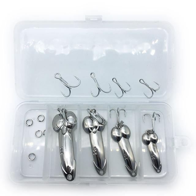 Rompin Dd Spoon 4Pcs/Box Fishing Lure-Casting &amp; Trolling Spoons-Bargain Bait Box-sliver-Bargain Bait Box