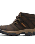 Rushed Winter Hiking Shoes Boots Genuine Leather Outdoor Trekking Lace-Up-GUIZHE Store-Dark brown-6.5-Bargain Bait Box