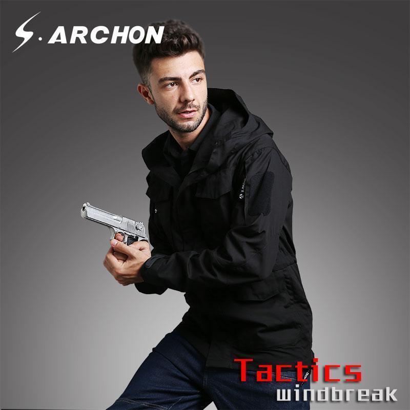 S.Archon M65 Army Clothes Tactical Windbreaker Men Winter Autumn Jacket-Cool walkers outdoor CO,LTD-Black-S-Bargain Bait Box