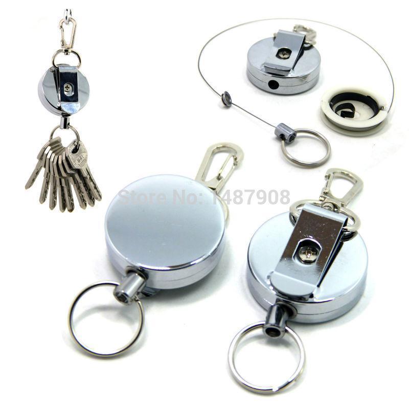 Samsfx 2 X Fly Fishing Zinger Retractor Retractable Reel Badge Holder Steel Cord-Kyrie&#39;s Riding Store-Bargain Bait Box