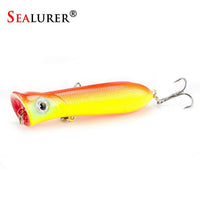 Sealurer Popper With 6# Hooks Floating Bait Poper Musky-Top Water Baits-Bargain Bait Box-P15F-Bargain Bait Box
