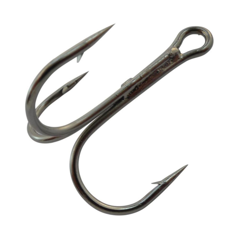 Shelt'S 100 Pcs Black Nickle/High Carbon Round Bend Fishing Treble Hooks-Treble Hooks-Bargain Bait Box-2-Bargain Bait Box