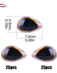 Special 3D Holographic Eyes,Gold Rims 3D Eyes-Fish Eyes-Bargain Bait Box-7mm-Bargain Bait Box