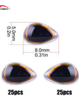 Special 3D Holographic Eyes,Gold Rims 3D Eyes-Fish Eyes-Bargain Bait Box-8mm-Bargain Bait Box