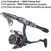 Spinning Fishing Rod Combo 1.8-3.6M Telescopic Fishing Rod And 14Bb Spinning-Telescoping Fishing Rods-Bargain Bait Box-Burgundy-Bargain Bait Box