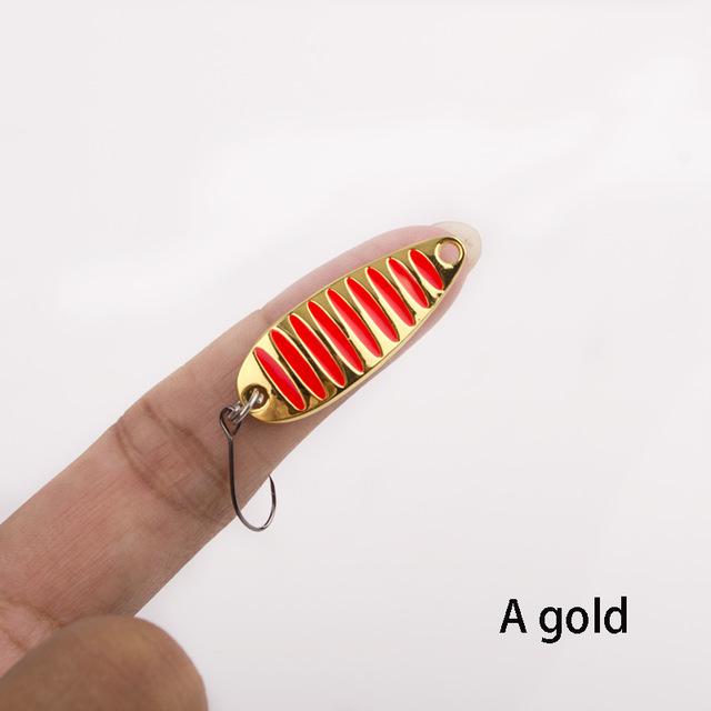 Spoon 2G Gold/Silver Fishing Bait Spoon Hard Lures Single Hook Metal Lure-Casting & Trolling Spoons-Bargain Bait Box-A 2g gold-Bargain Bait Box
