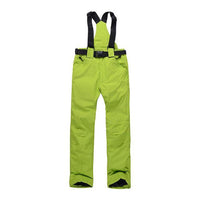 Sports Women Ski Pants Suspenders Men Windproof Waterproof Warm Colorful Snow-Snow Pants-Bargain Bait Box-Green-S-Bargain Bait Box